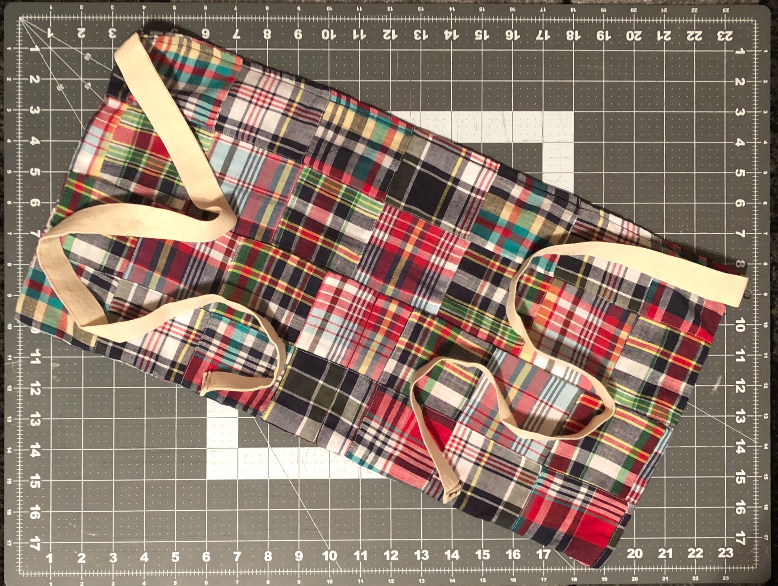 Country Plaid &amp; Autumn Harvest Waist Apron $20.00