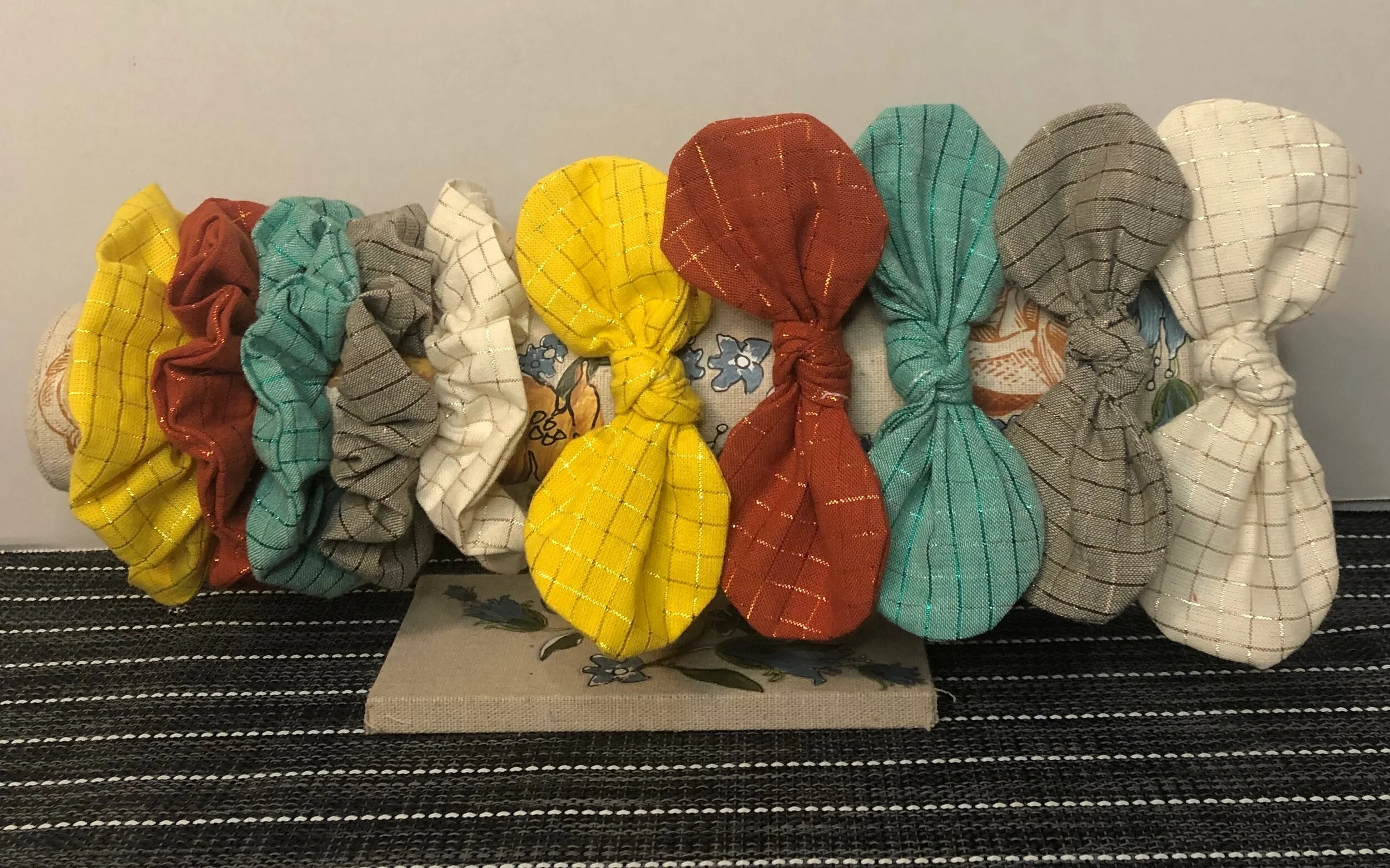 Hair Scrunchies - Neutrals $1.00 &amp; Hair Bow Scrunchies - Neutrals $3.00