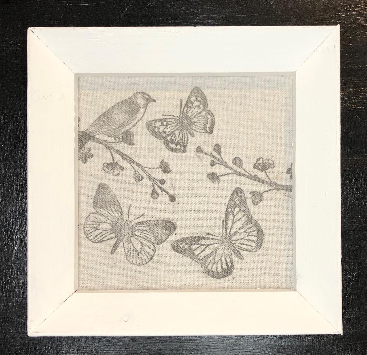 Butterflies &amp; Bird Canvas on  Wooden Frame. Stamped by ReDesign by Prima. Available on our website averysnest.com.