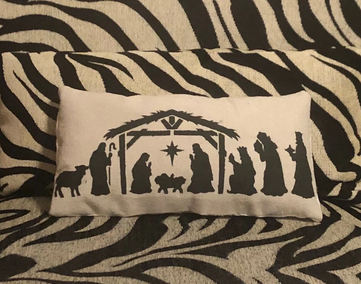 Holy Family Christmas Decoration Pillow $12.00