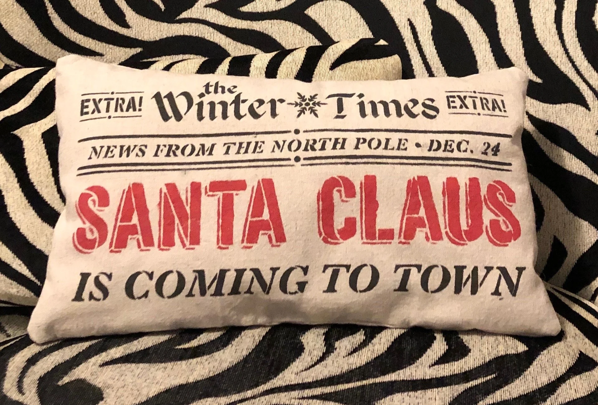 Winter Times Christmas Decoration Pillow $20.00  