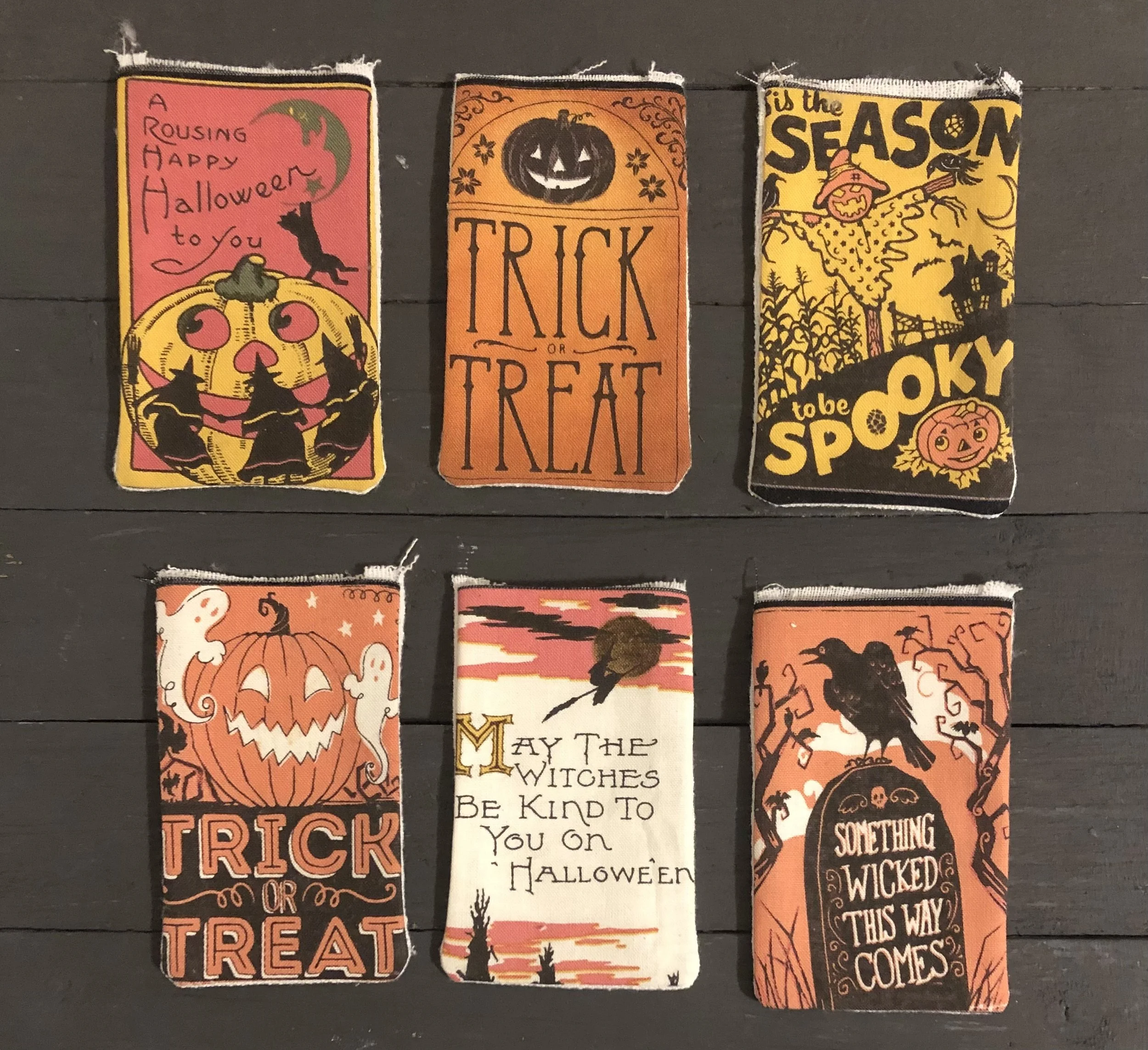 Vintage Spooky Halloween Candy Sacks Set of 6 $5.00
