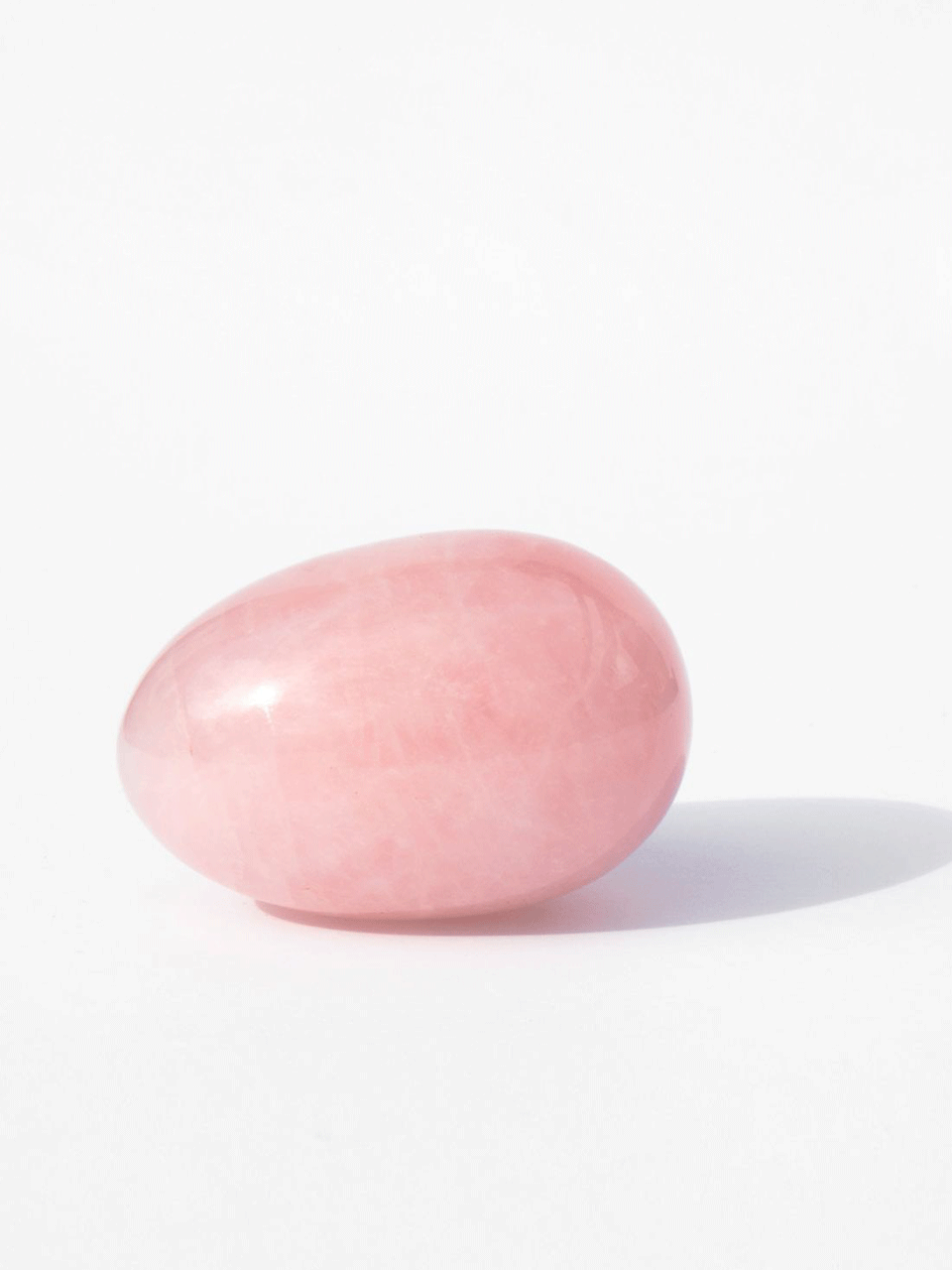 Yoni Ei aus Rosenquarz