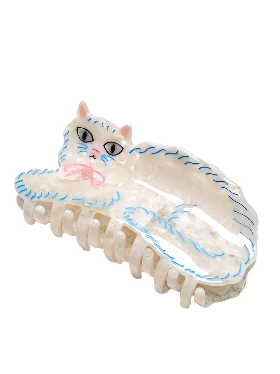 Haarklammer KITTY weiss