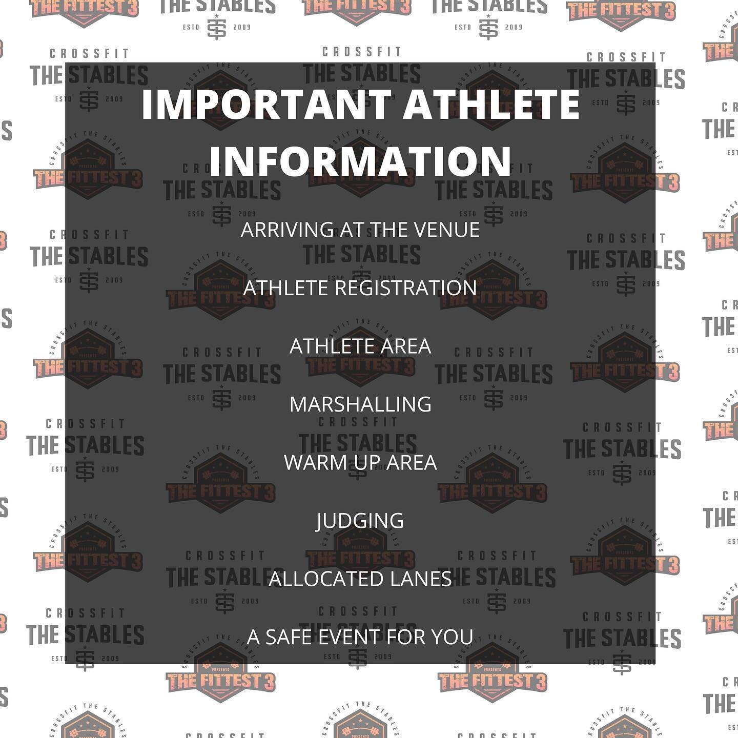 The Fittest 3 event is less than a week away and we can&rsquo;t wait for an awesome day of fun and competition!

Athletes would have received an email this week with all the info about the day. Swipe for the highlights 👉🏽

Running times:
6:00am to 