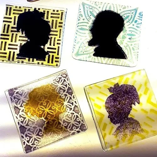 GLASS FUSING TASTER DAY Playing with Powders: Silhouettes &amp; Patterns