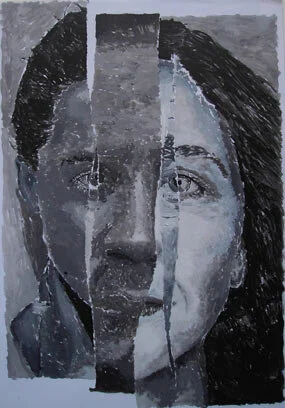 'Is This You III' - 32cm X 24cm - acrylic on acetate - 2015