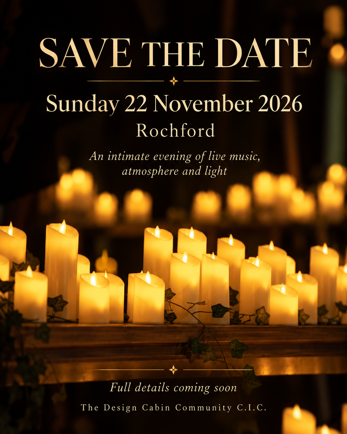 An intimate candlelit evening of live music