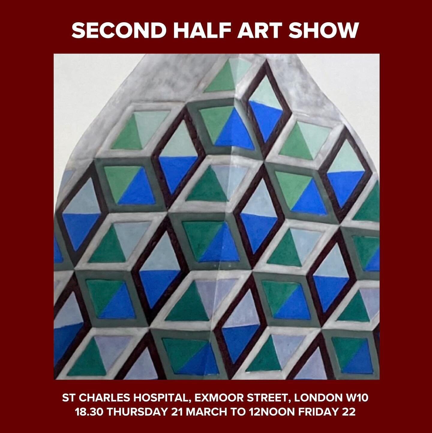 I&rsquo;m delighted to be showing pieces in the Second Half Art Show, open from 18.30 on Thursday 21 March through to 12noon on 22 March, at St Charles Hospital, Exmoor Street, London W10. 
Do come along! 

 #pottery #ceramics #ceramica #keramic #ker