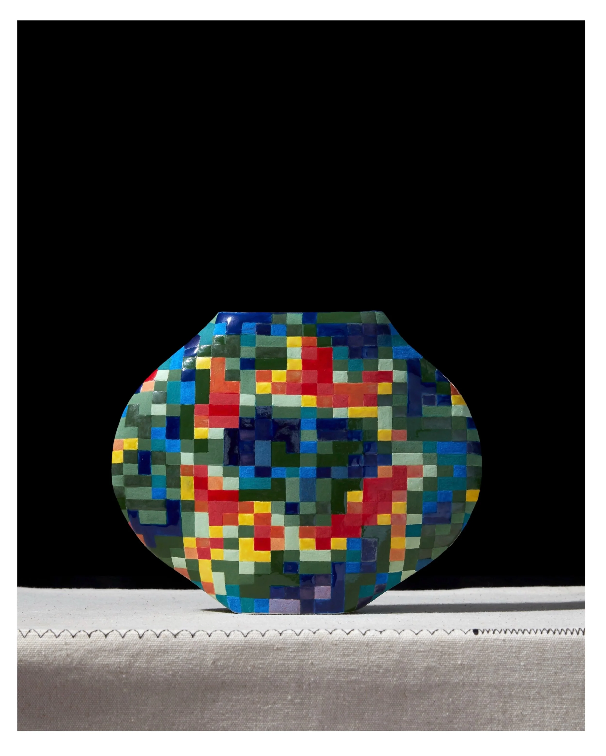 2/3 a Little Discoid inspired by NASA&rsquo;s imagery of the Dawn of Light 13.7 billion years ago. 
#NASA #dawnoflight #carolinecoleceramics #artandscience