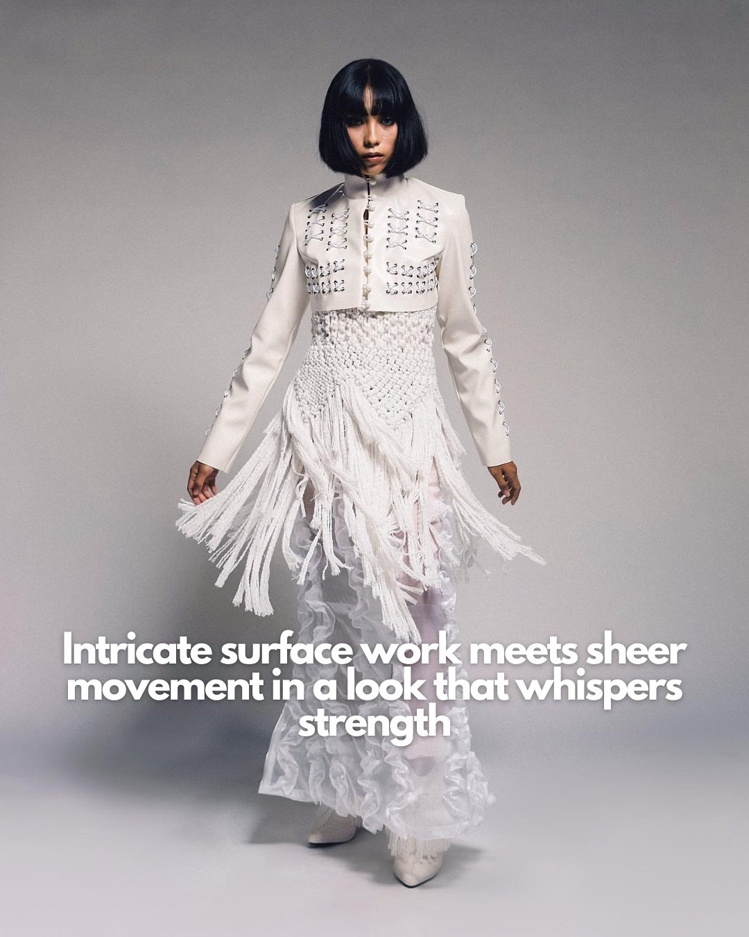 #TalentSpotlight @earn_satanan
Winner of Best Project (Craftsmanship) &ndash; First Year
BLANC PROJECT &ndash; BA Fashion, FASH SWU, CCI Bangkok
@fash_swu @fash27swu

Tactile layers and tonal discipline shape this ethereal debut.
A quiet storm of tex