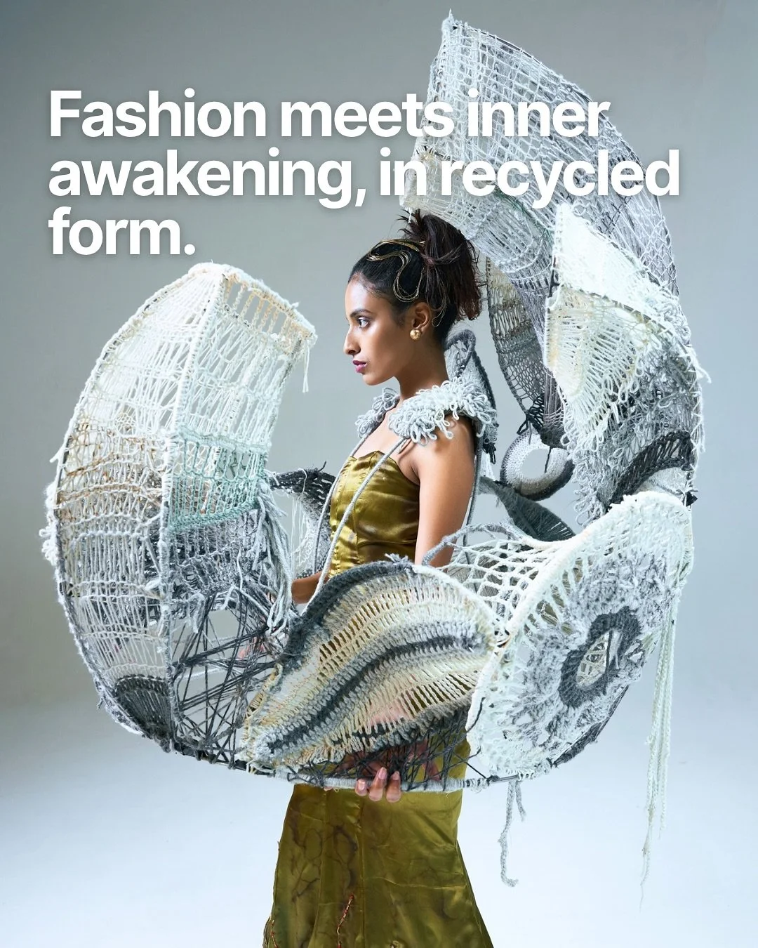 A collective project by 3rd year students of @nifthyderabadofficial - where fashion becomes a visual manifestation of the evolving mind. Each look reflects a stage of transcendence: echoes of telepathy, time distortion, and boundless thought. This is