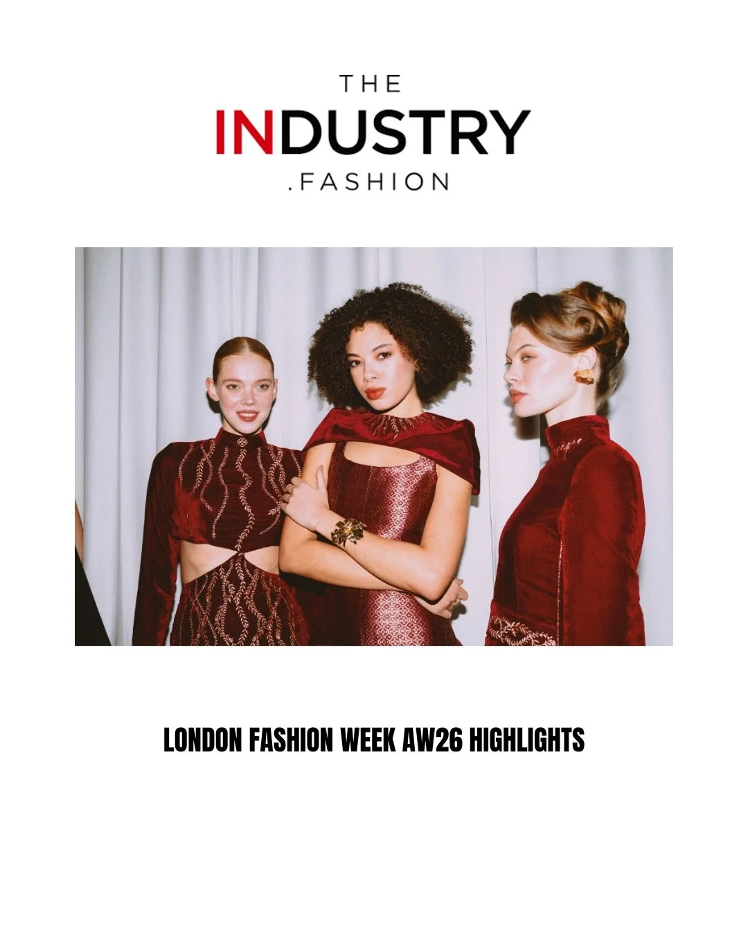 Thank you @theindustryfashion ✨

@naomihartlondon 
@aleksa_vertige 
@invisible__boundaries 
@khushikumarofficial 
@__maldonado__a 
@maddaisyofficial 
@labelasthagarg 
@minjikimstudio 

Press: @i.deapr 

Hair &amp; makeup @aofmakeup @unite_hairtv @uni
