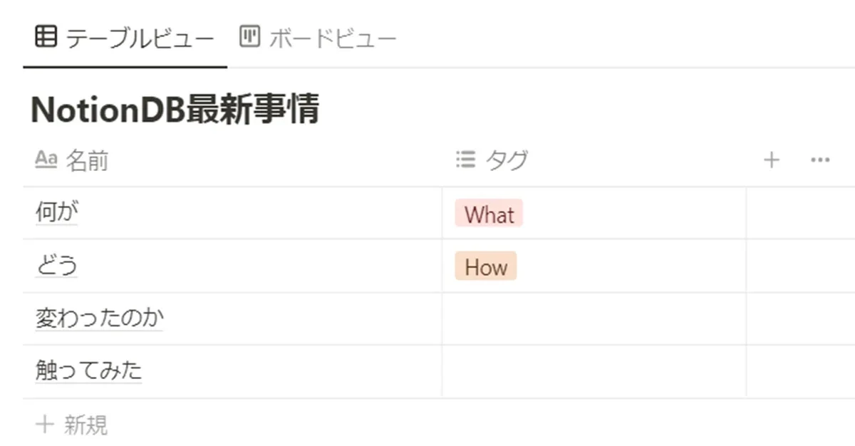 [Notion] データベースが新しくなった？