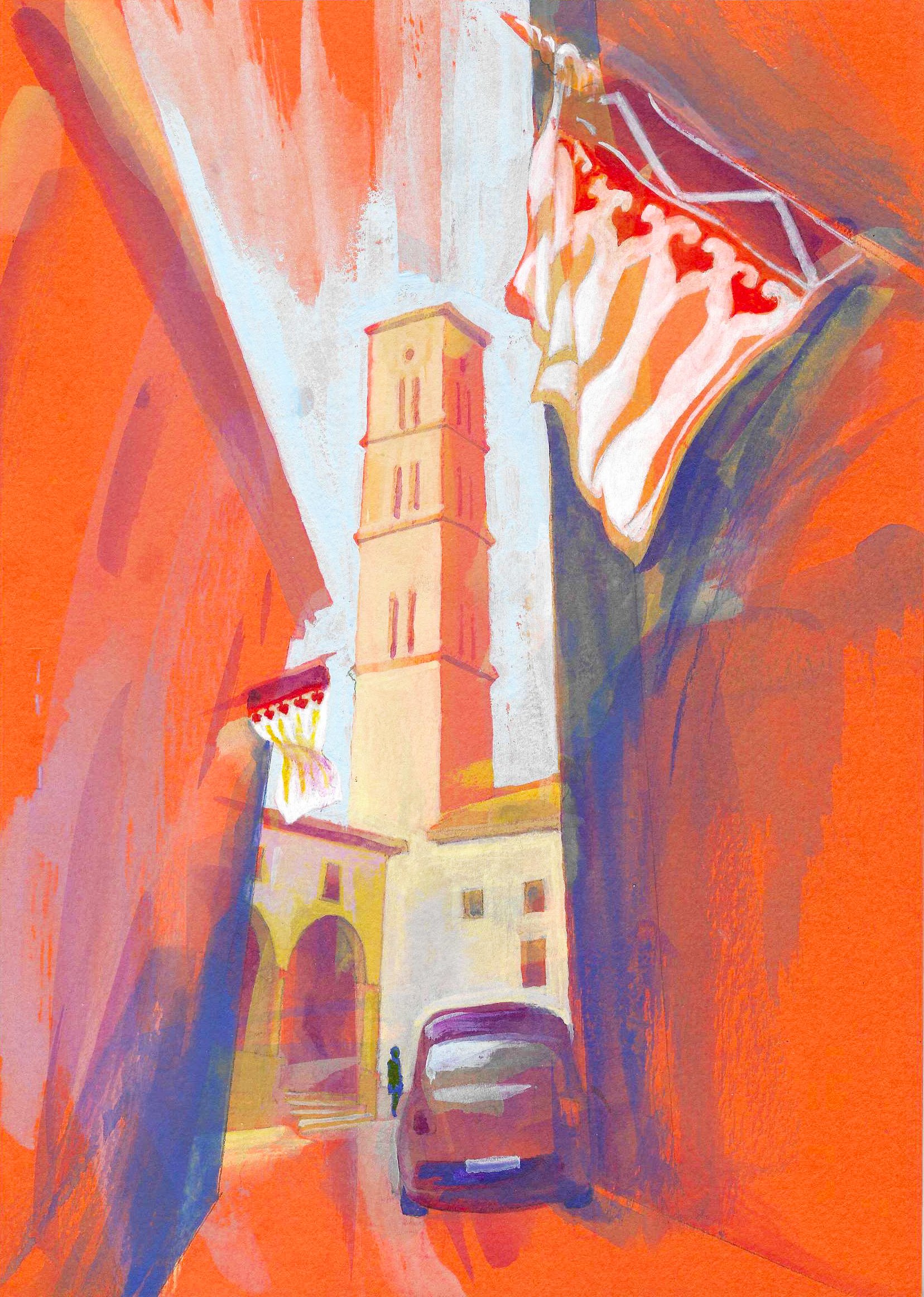 Rendezvous - Volterra, Tuscany, Italy (29 x 20cm)