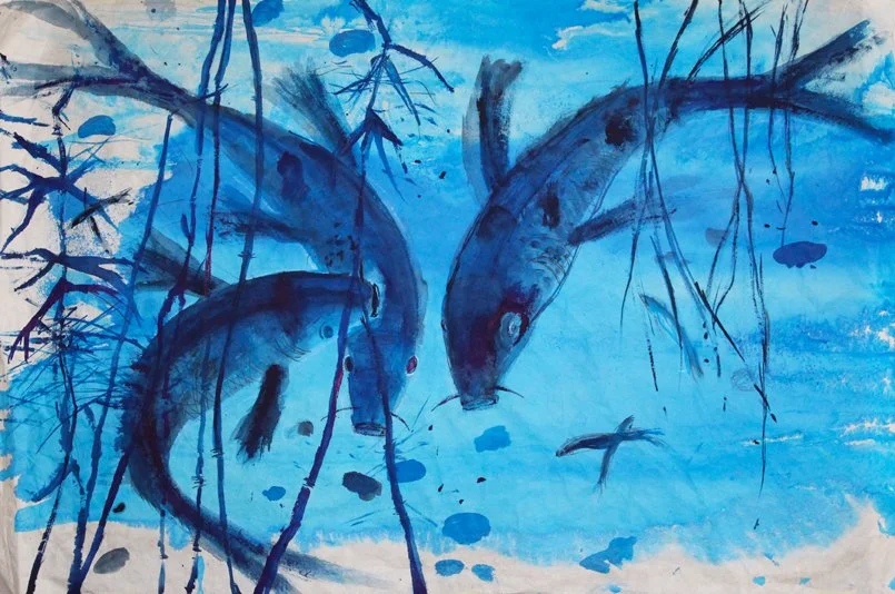Koi Blue (594 x 840cm)