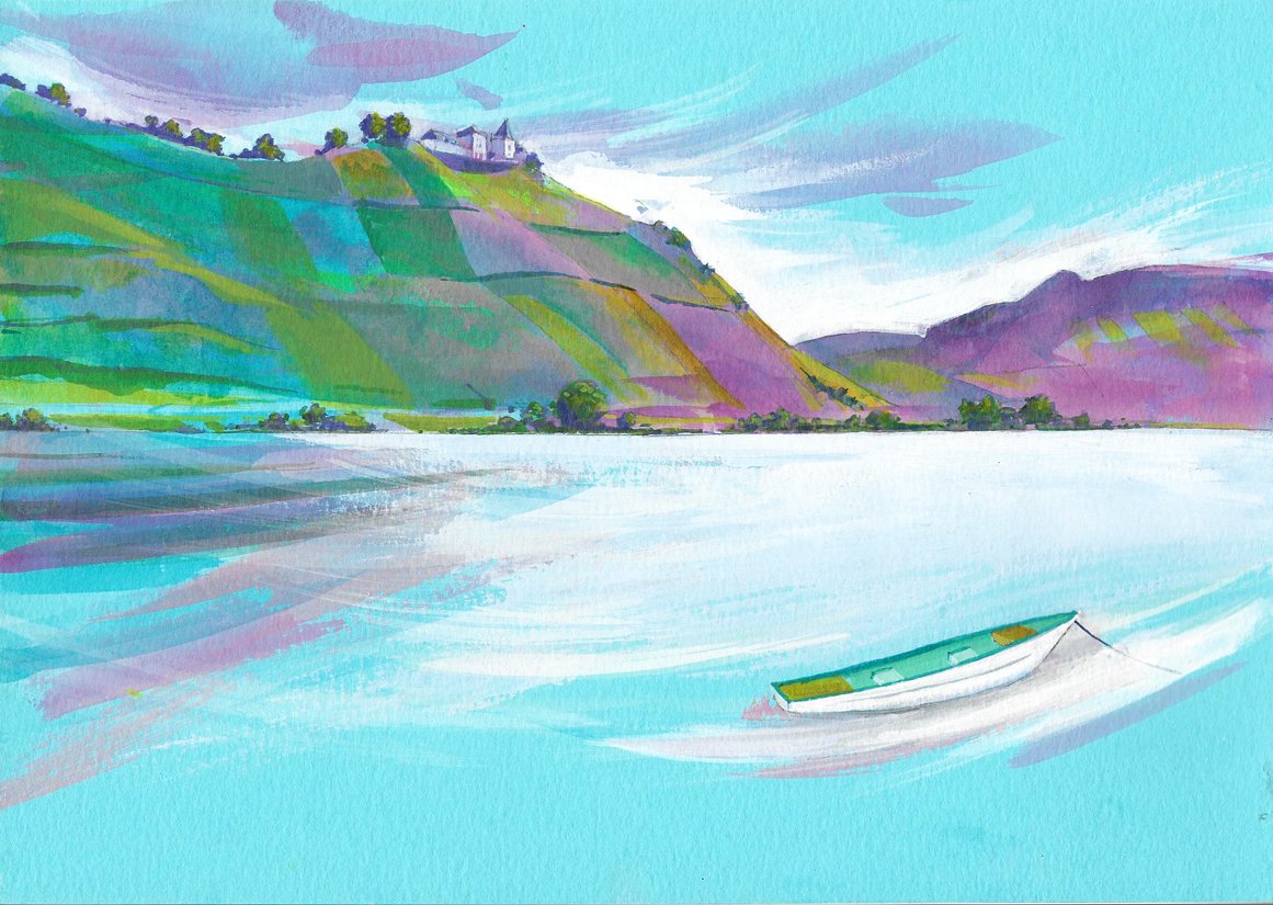 Marienberg Punderich , Mosel, Rhineland, Germany (20 x 29cm)