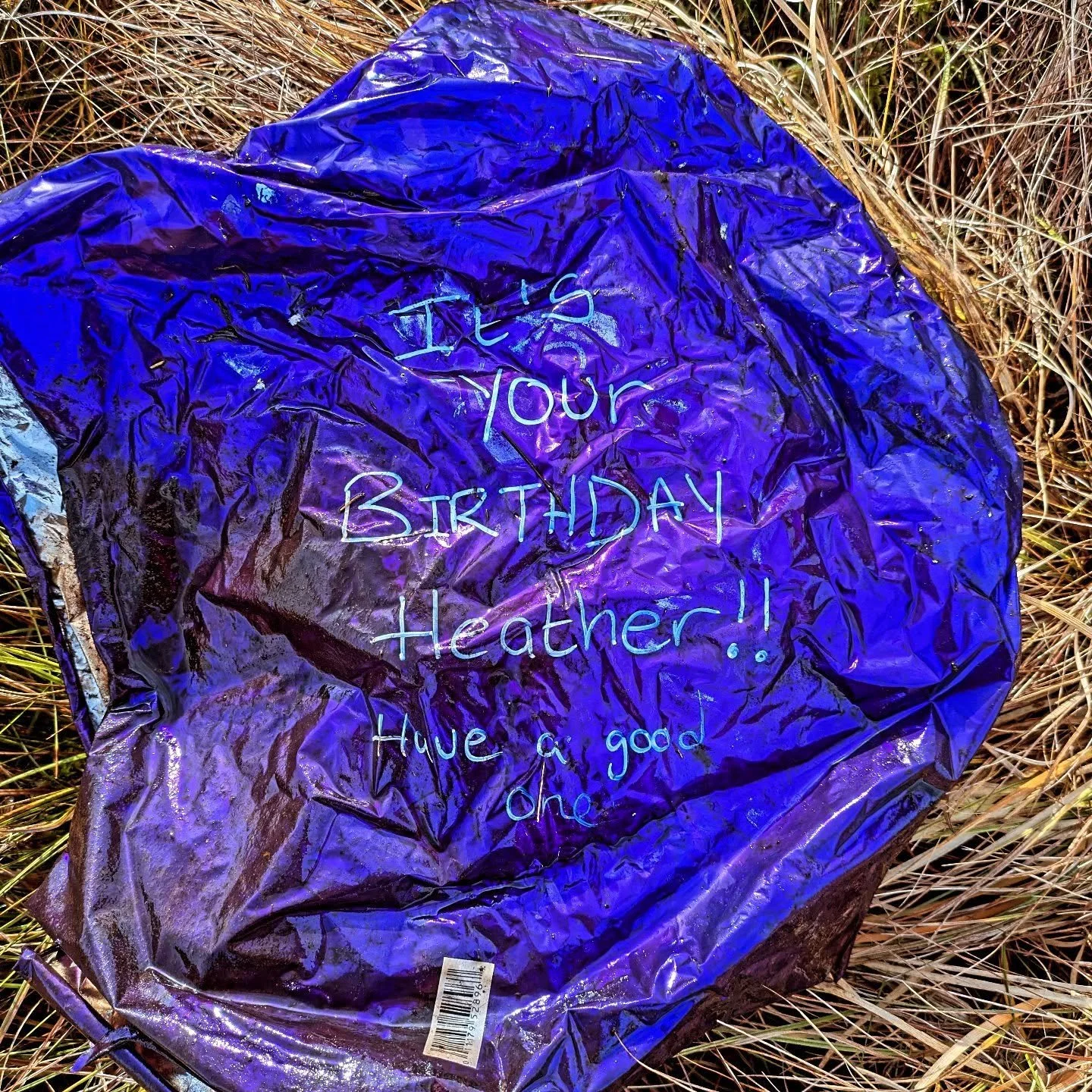 Hope you had a great day Heather. Let us know if you want to come and collect your helium balloon. Doesn't really go with the aesthetic on our sensitive peat and grazing land at 1600 feet.