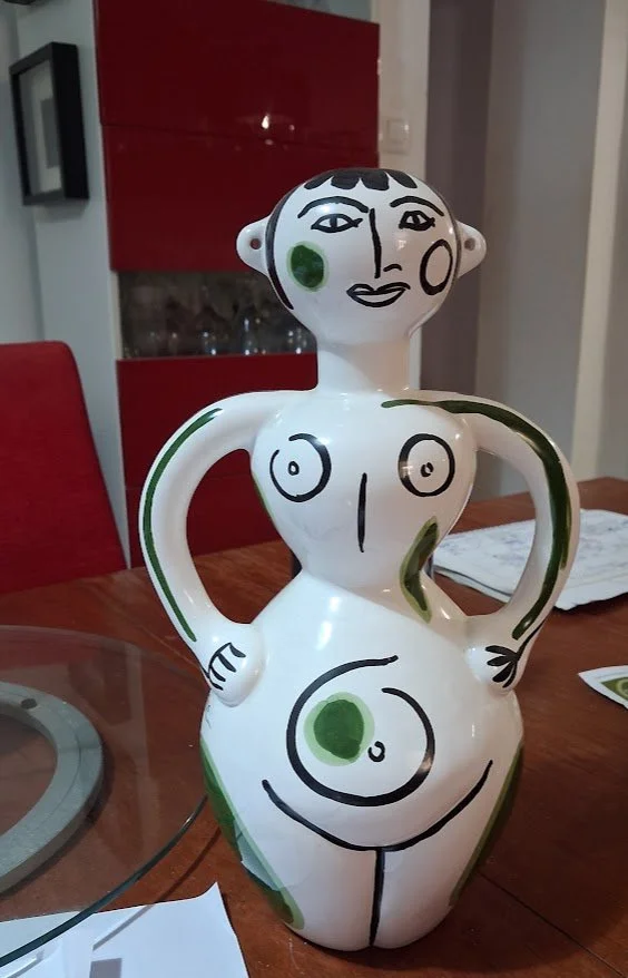 Magnificent Large Vintage Signed Cesar Manrique Ceramic Art Female Figure Foundation Rare Lanzarote