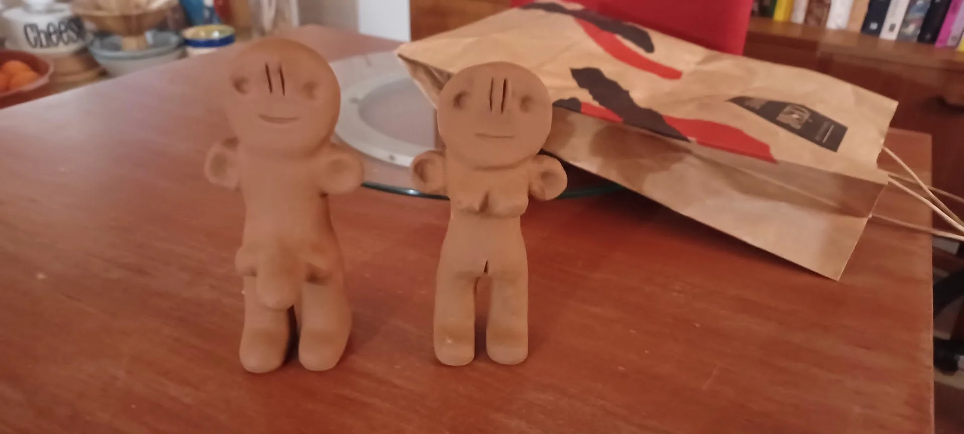 Guanche Sculptures Crude Man & Woman Fertility Terracotta Lanzarote Artesan Made LANZAROTE