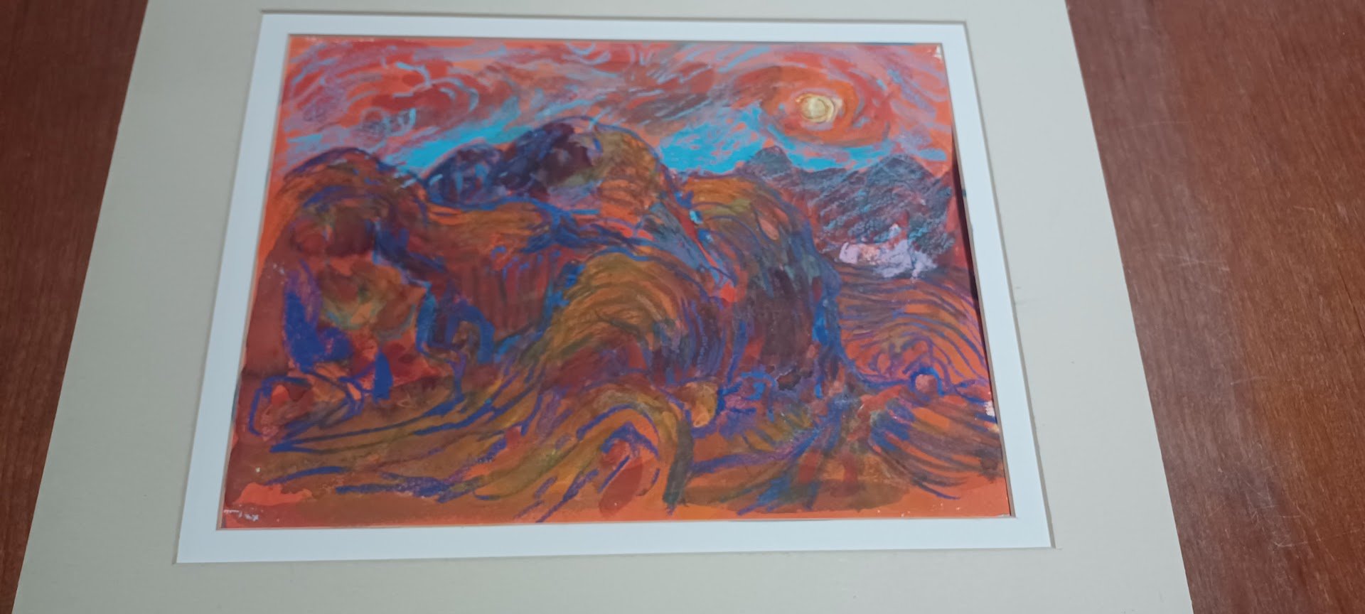 Stunning Robert Nicholson 1985 Hand Signed Original Painting Mixed Media Abstract Bedar Valley Almeria
