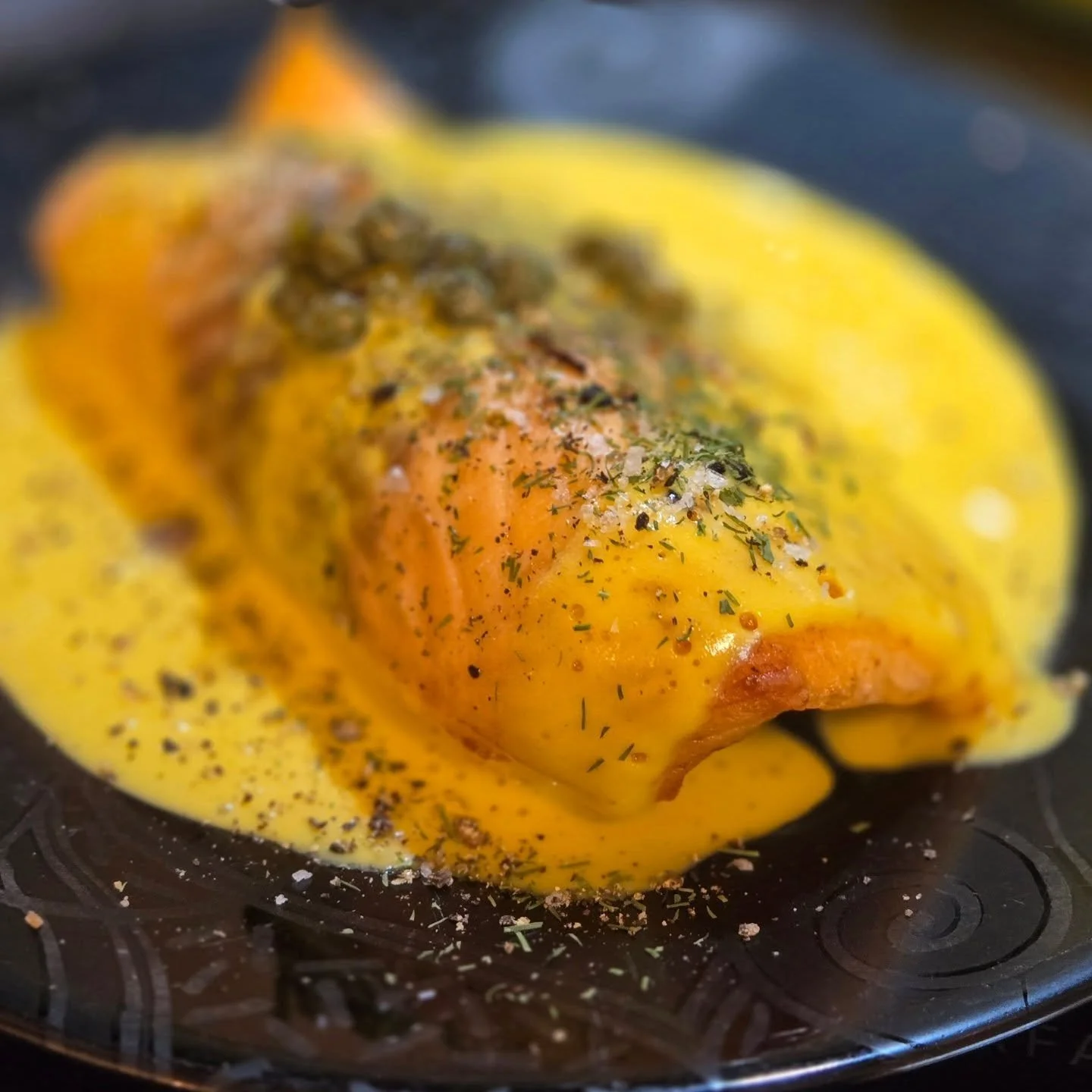 We have a bazillion eggs, and The Sir requested angel food cake.
I had to figure out something to do with all the leftover yolks, so a few are going into goat milk ice cream, and a few made this easy and delightful #hollandaise for our #salmon 
#Home