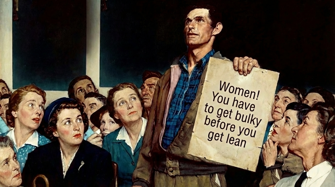 Women! You have to get bulky before you get lean