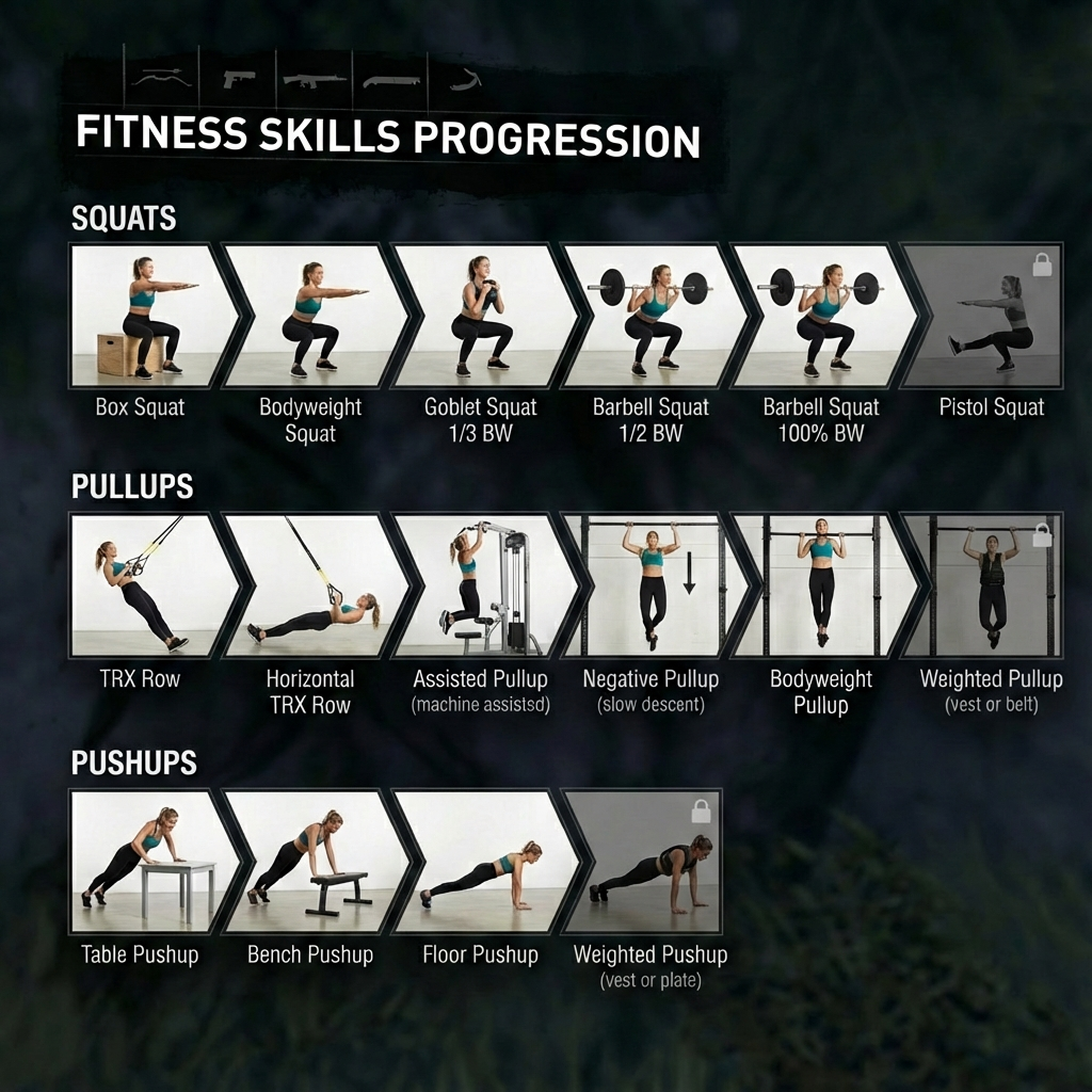 fitness skills progression bar