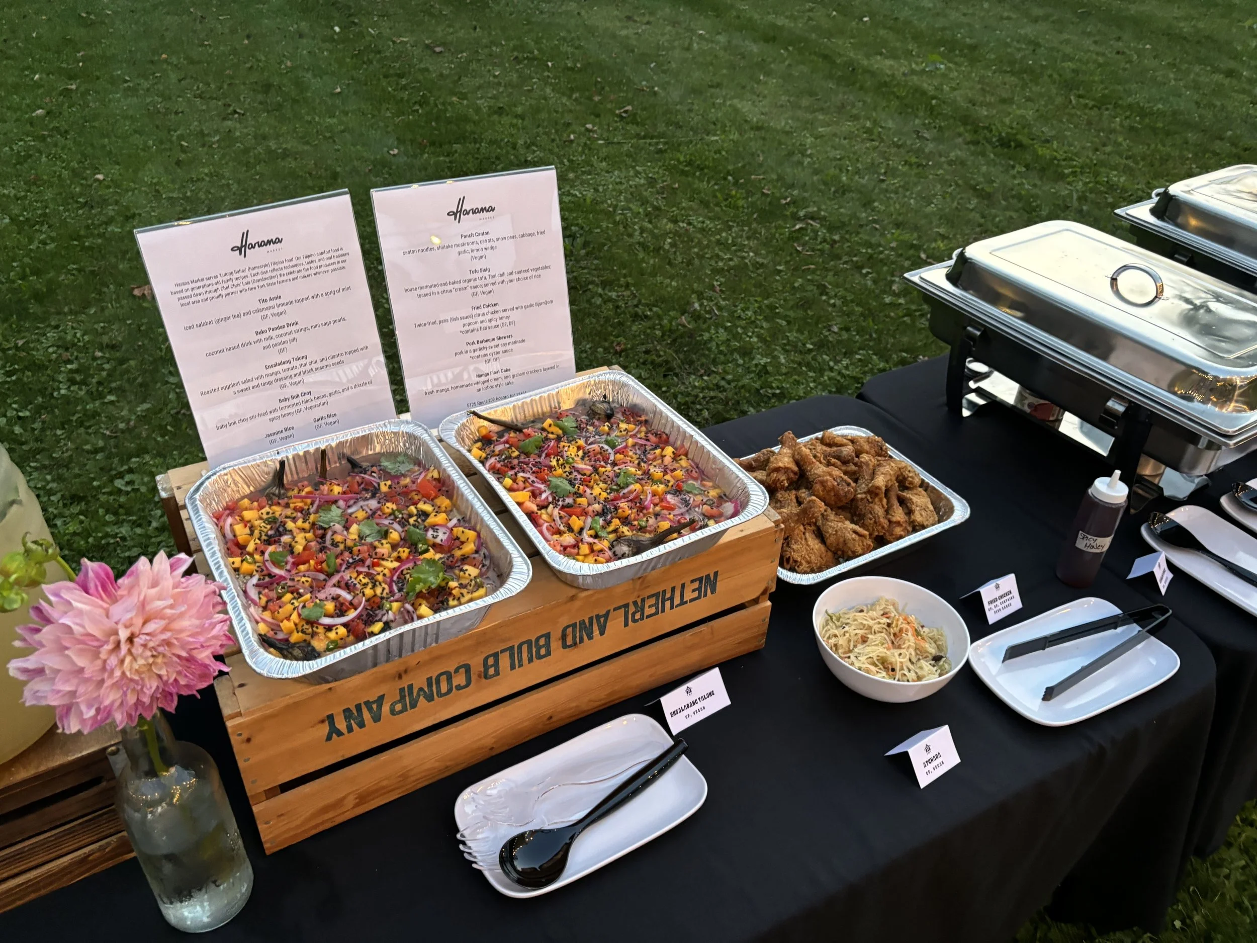 Delivery & setup with buffet rentals 