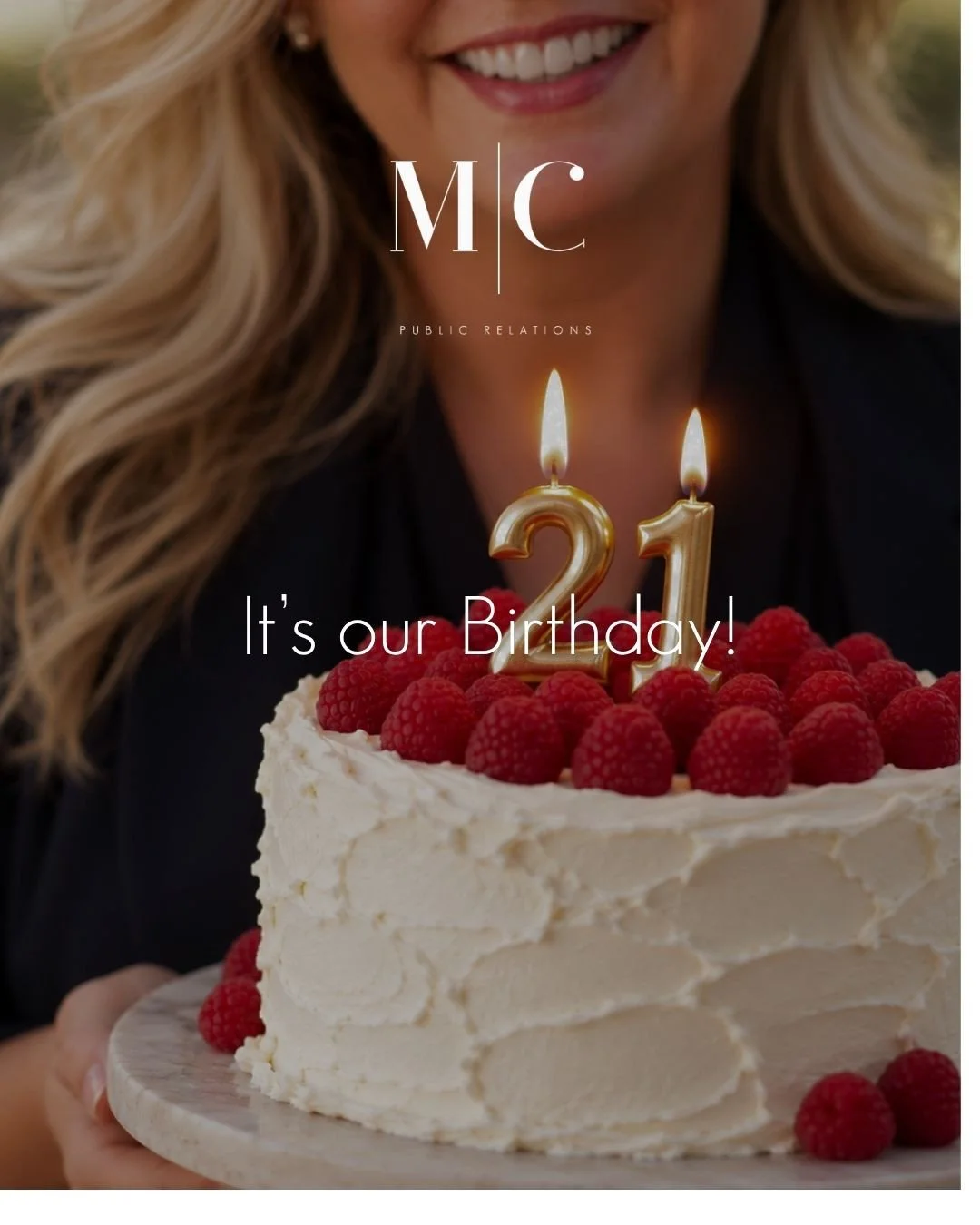 21 looks pretty sweet on us. 🎂✨⁠
⁠
Celebrating 21 years of MCPR - 21 years of stories, relationships, milestones, media wins and so many incredible clients who have made the journey worthwhile.⁠
⁠
Here&rsquo;s to everything we&rsquo;ve accomplished 