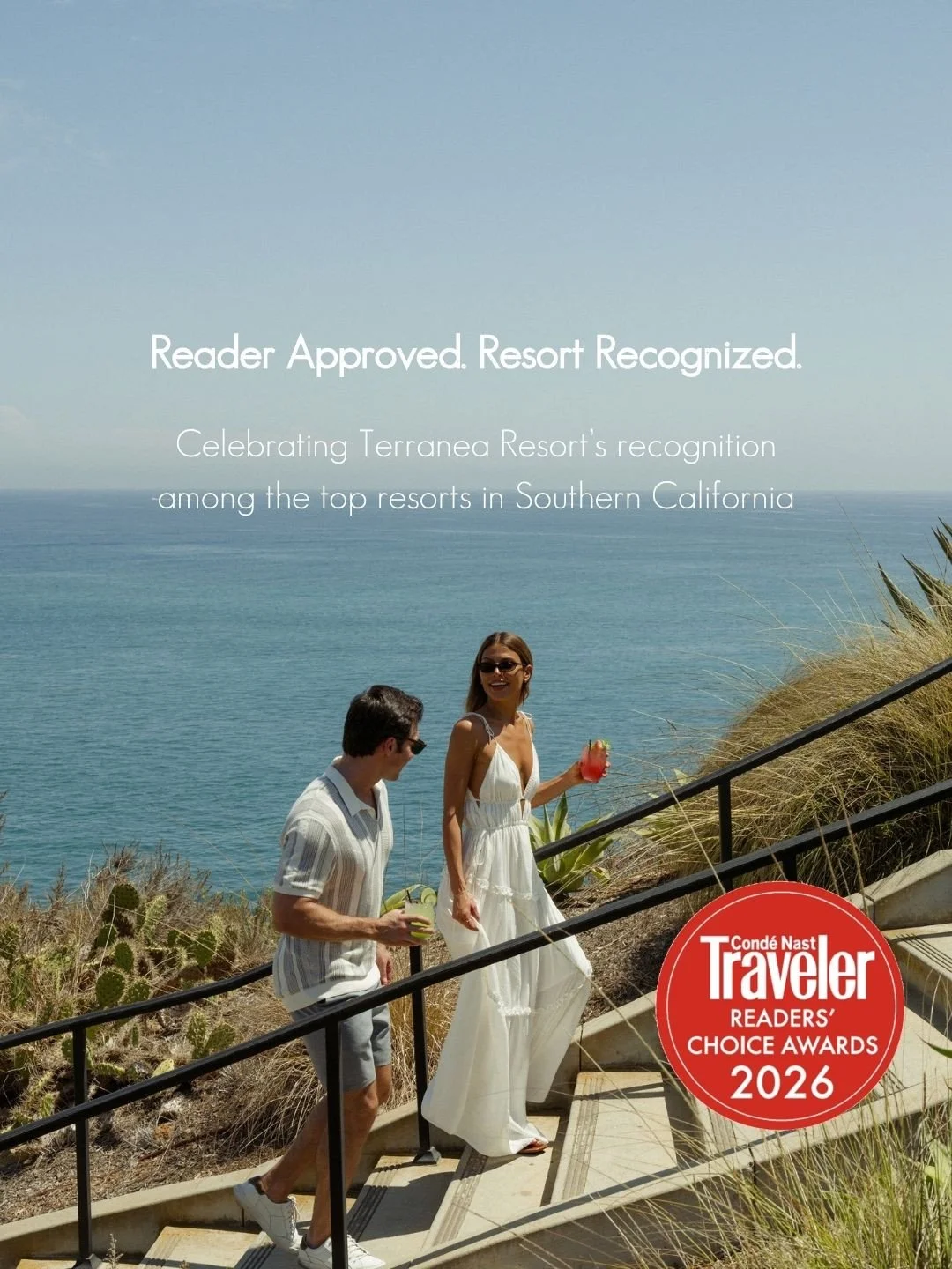 We love a good reason to celebrate our clients. 🥂⁠
⁠
Terranea Resort has been recognized among the top resorts in Southern California in Cond&eacute; Nast Traveler&rsquo;s 2026 Readers&rsquo; Choice Awards - a distinction shaped by the readers who k