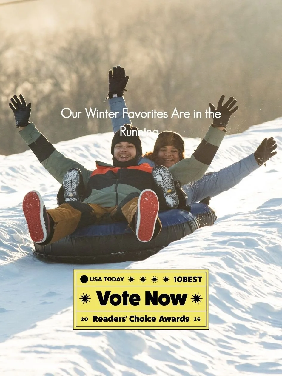 National recognition for our Pocono Mountain clients! 🏔️⁠
⁠
Congratulations to @bluemtresort and @camelbackresortpa, both nominated for USA Today&rsquo;s @10best Best Place for Snow Tubing! Camelback also earned a nomination for Best Ski School, cel