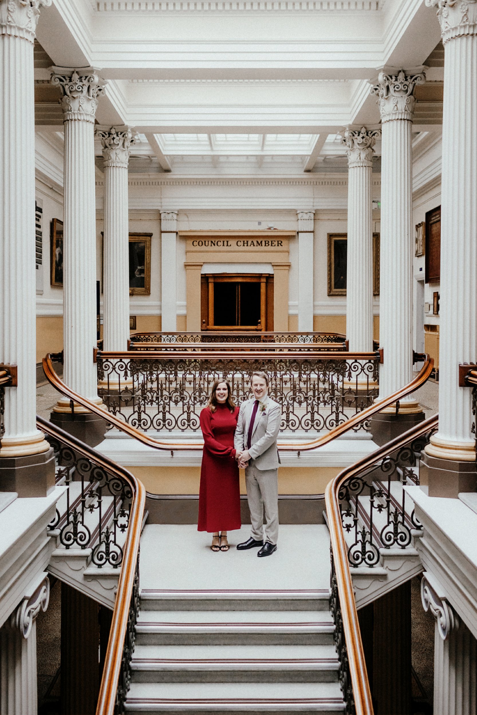 Wes Anderson Inspired Wedding Portrait