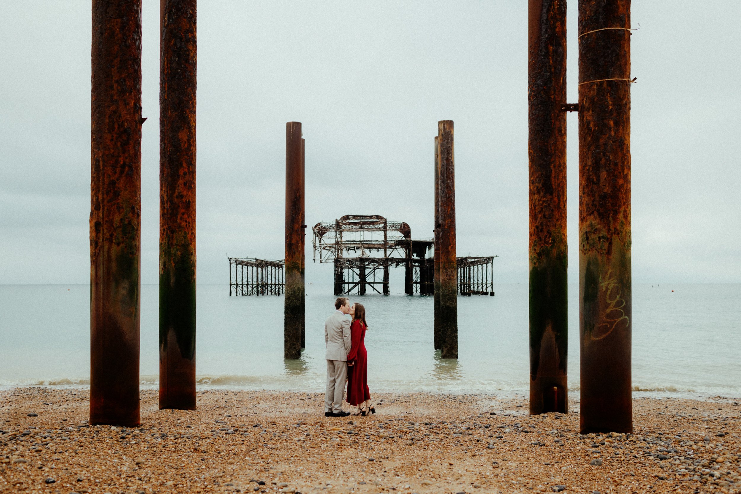 Wedding Photography Portrait on Brighton Beach