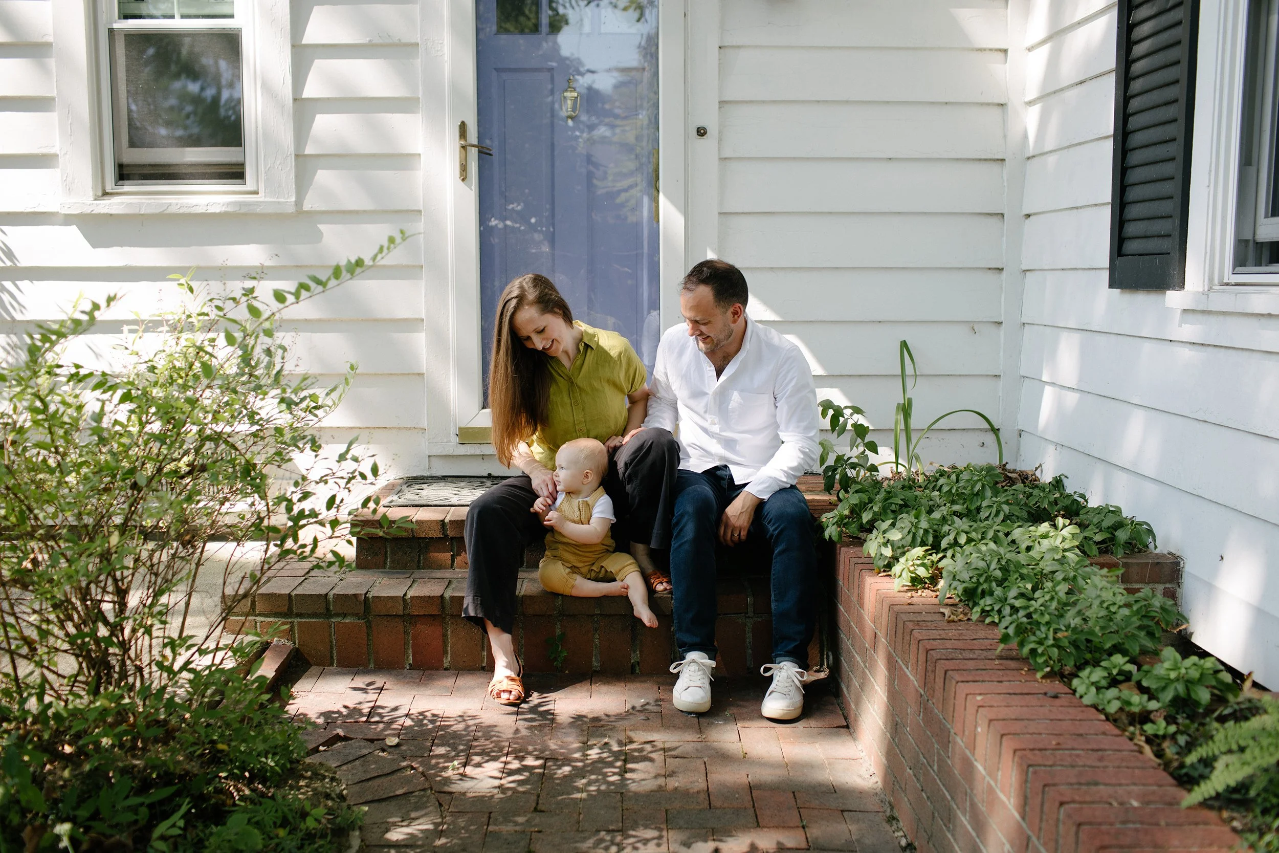 family on the front porch