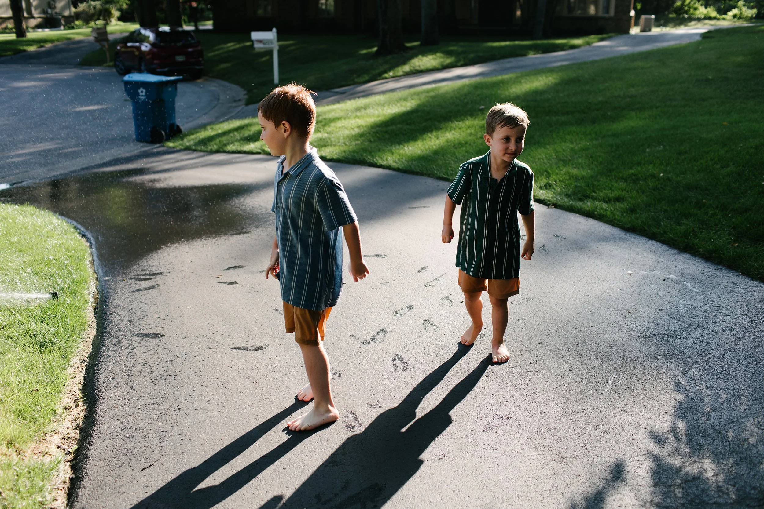 fresh out of the sprinklers