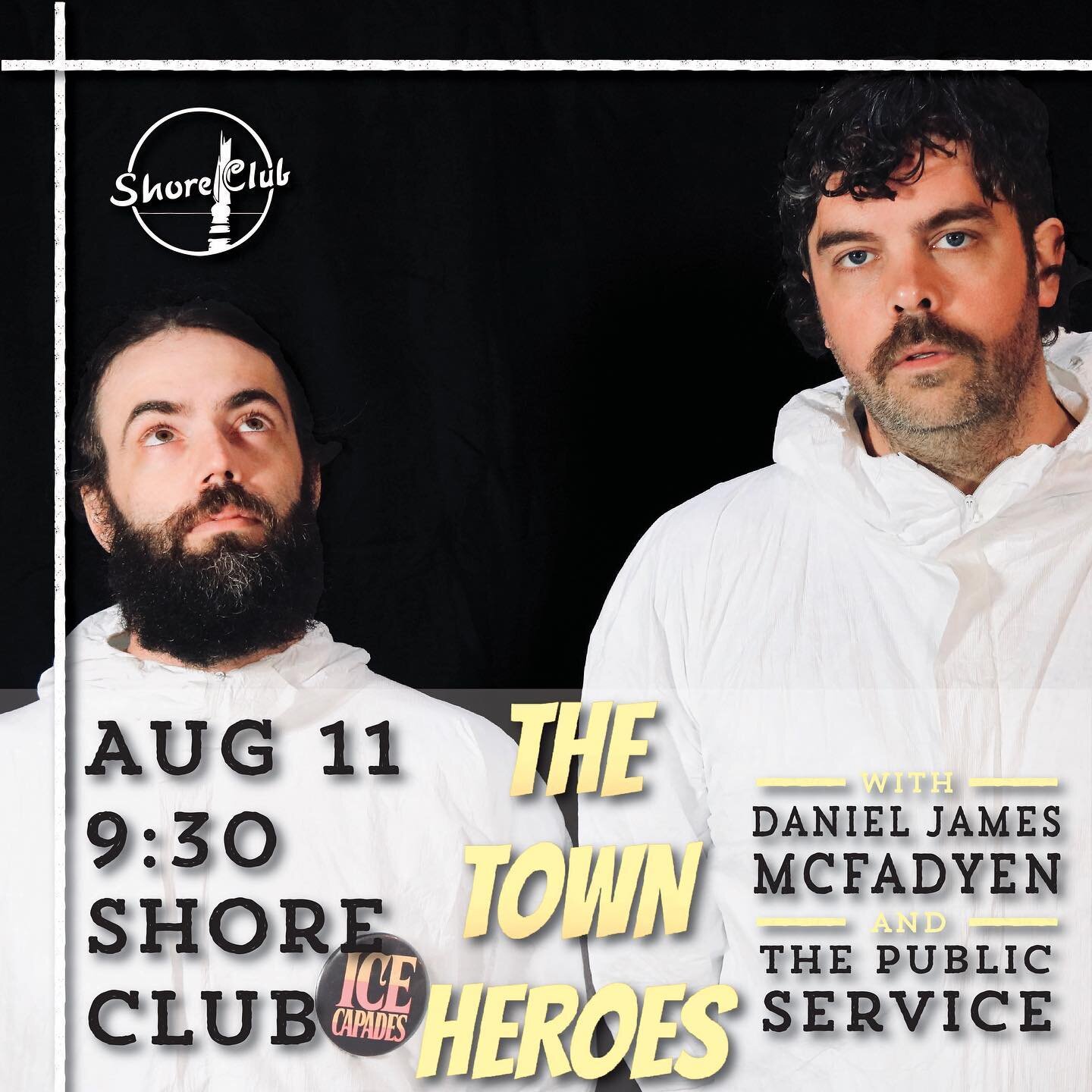 Very excited to have The Town Heroes back on stage Aug 18 9:30 19+
They are bringing along a pretty solid line up to keep the party rocking🦞🎤🎉 joining them is one of Canada&rsquo;s rising stars @danieljamesmcfadyen and @thepublichouseband 
🎫 on s