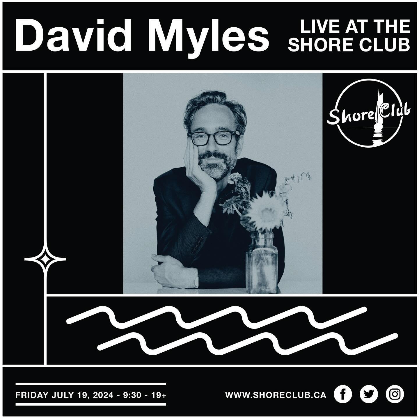 Come see David Myles inaugural performance at the Shore Club! The sonic shapeshifter has established himself as a world class entertainer with 15 albums &amp; 2 Junos. Come and rock, jazz, blues and funk out!
.
July 19,2024, 9:30, 19+
🎫 on sale May 
