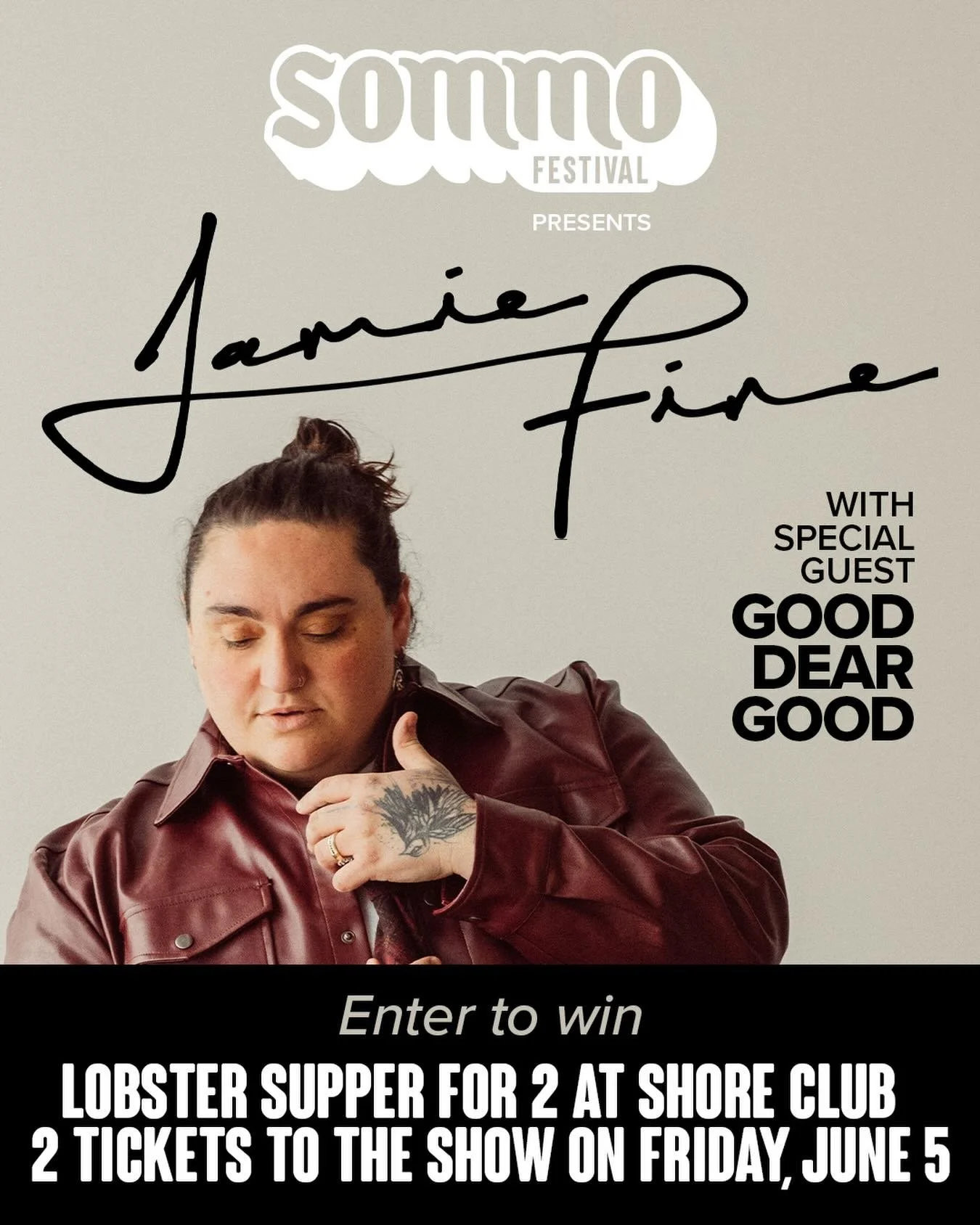 GIVEAWAY ALERT! @jamiefinemusic is coming to Hubbards and we have a night out up for grabs!
One winner from Nova Scotia will win:

🦞 Lobster supper for 2 at @shoreclub.ca
🎟️ 2 tickets to Jamie Fine&rsquo;s show this Friday!

How to enter:
1️⃣ Follo