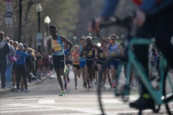 Saturday action warming up Boylston street for Monday.