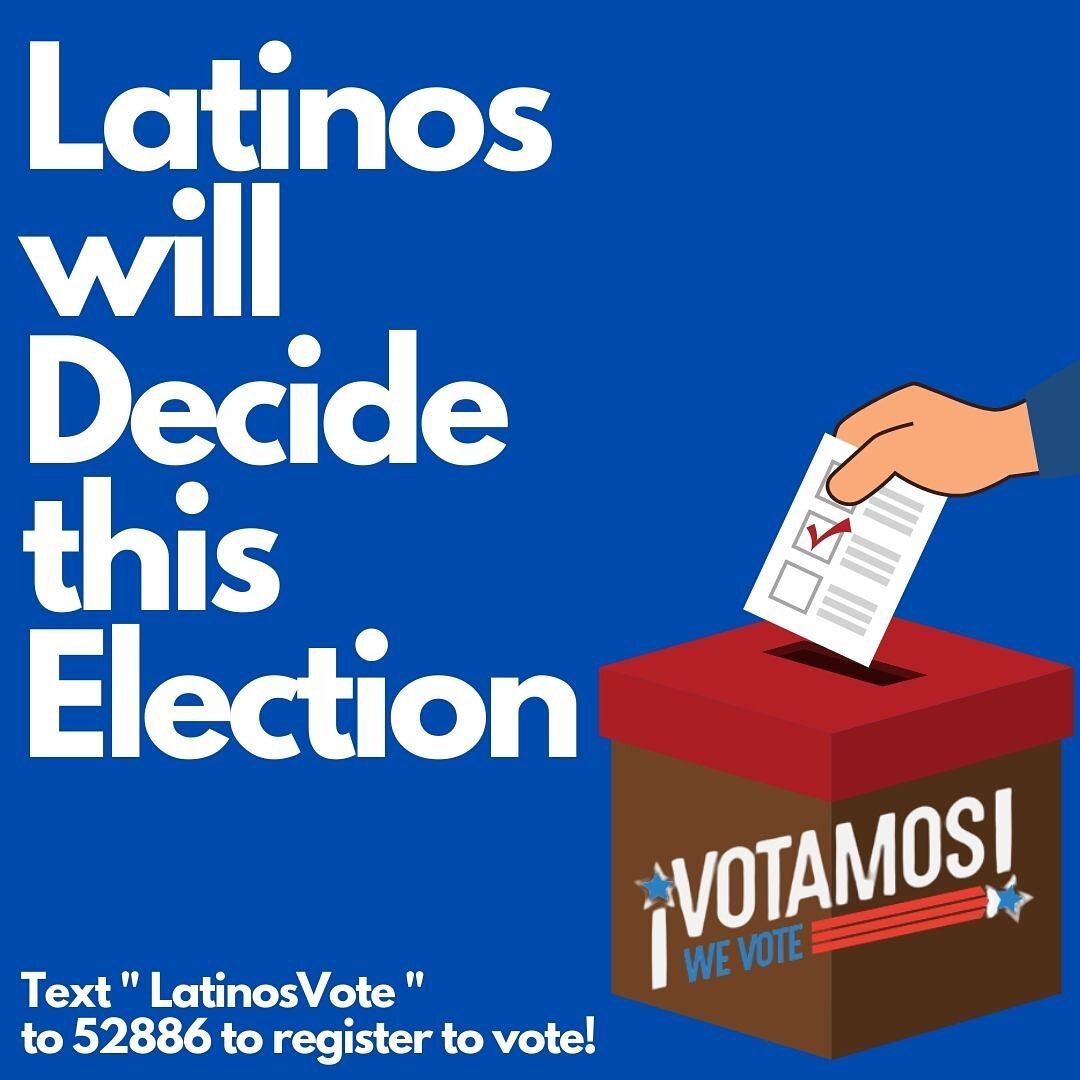 English ➡️Español

For our people, our community deserves better - do your part and text &quot;LatinosVote&quot; to 52886 and register to vote!

Pa&rsquo; nuestra gente, merecemos más y tenemos la decisión de esta elección en nuestras manos -- en