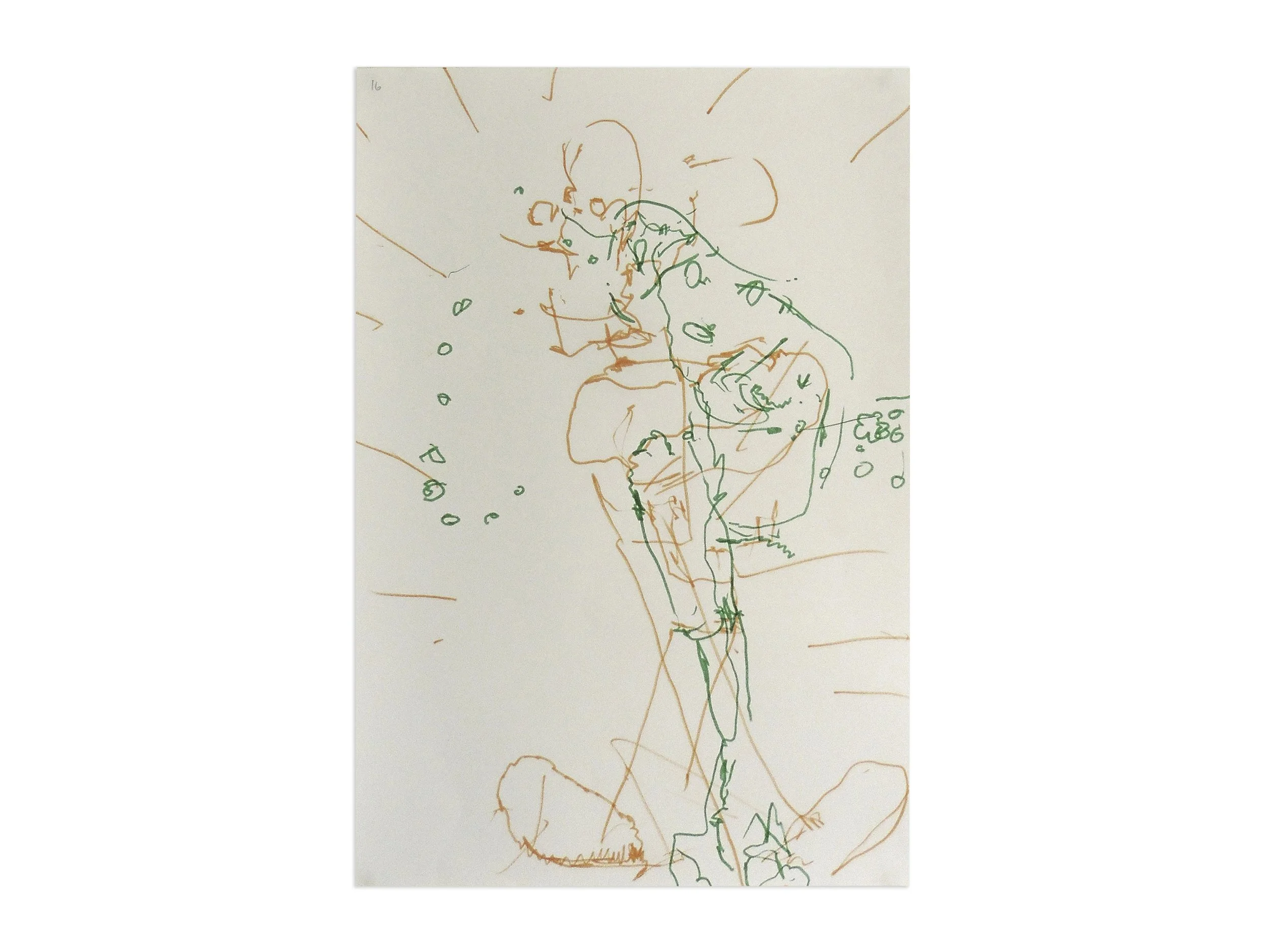 Keith Donovan, Blindfold 25, 2022, ink on paper, 60 x 40 cm.  Click on the image for purchase information