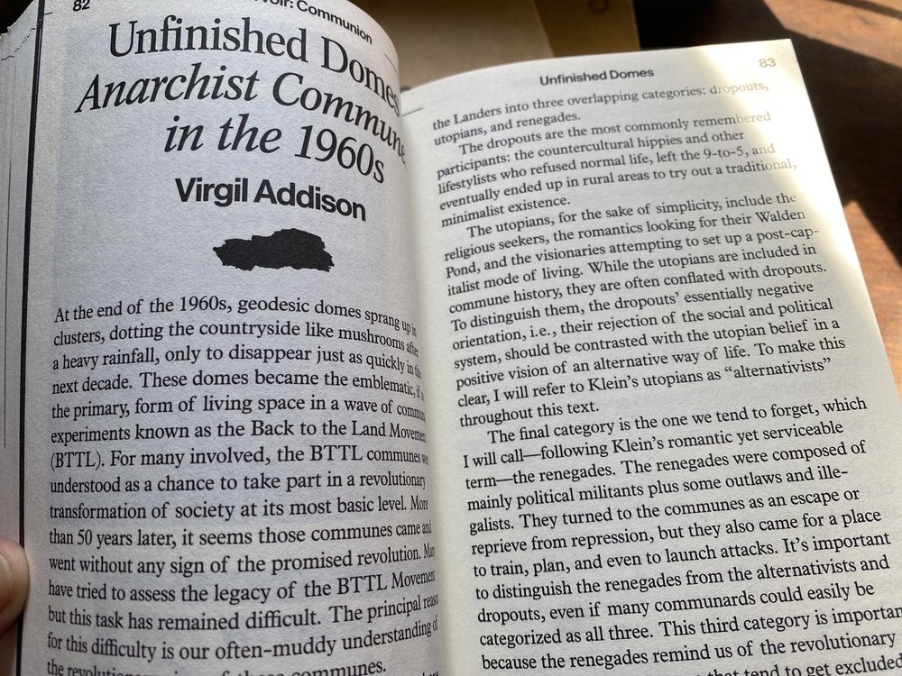 Unfinished Domes, Anarchist Communes in the 1960s by Virgil Addison