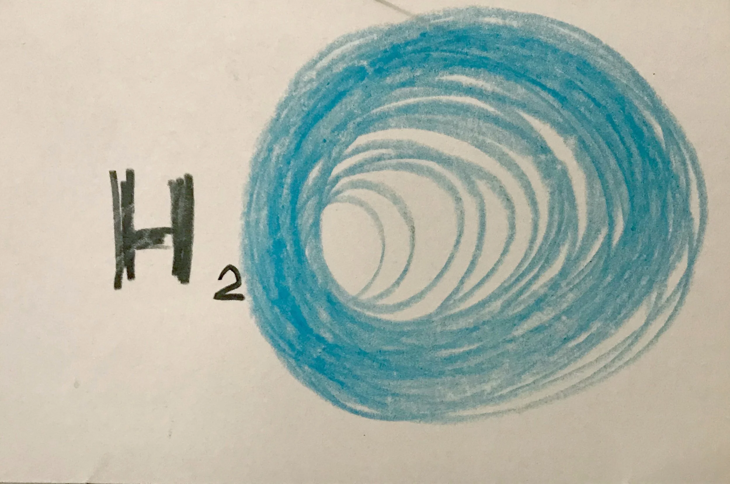 Pasha Radetzki, "Human 2 O. To Hurricane Sandy" 2012. Graphite, crayon on paper; 9 x 6”  Auction price no longer available