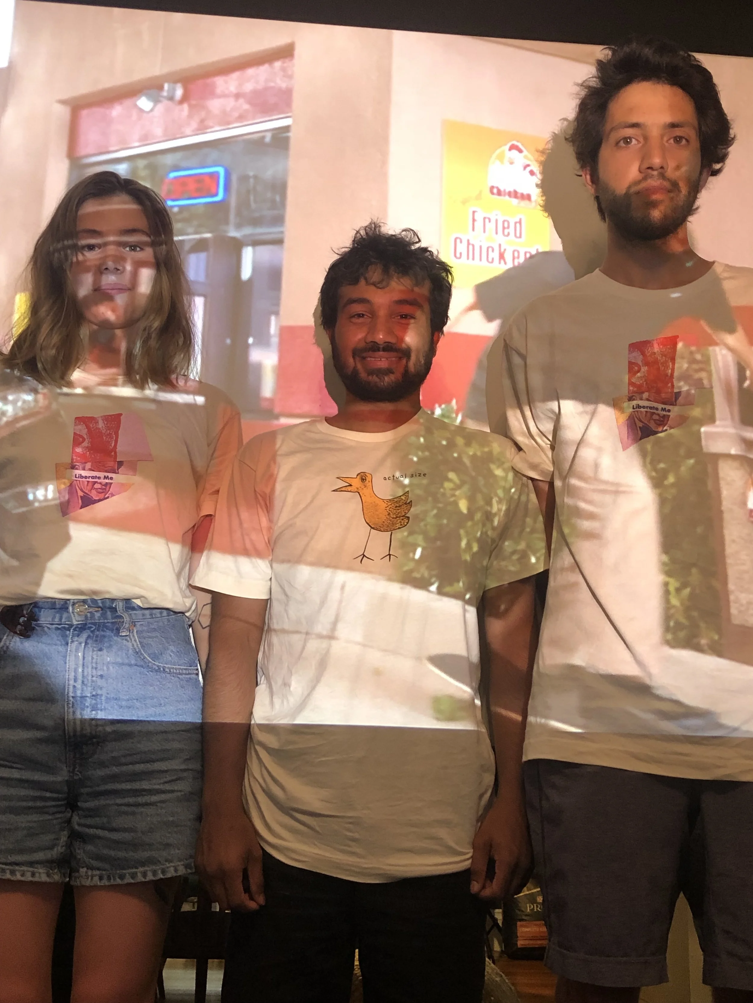 Liberate Me and Actual Size Tees.