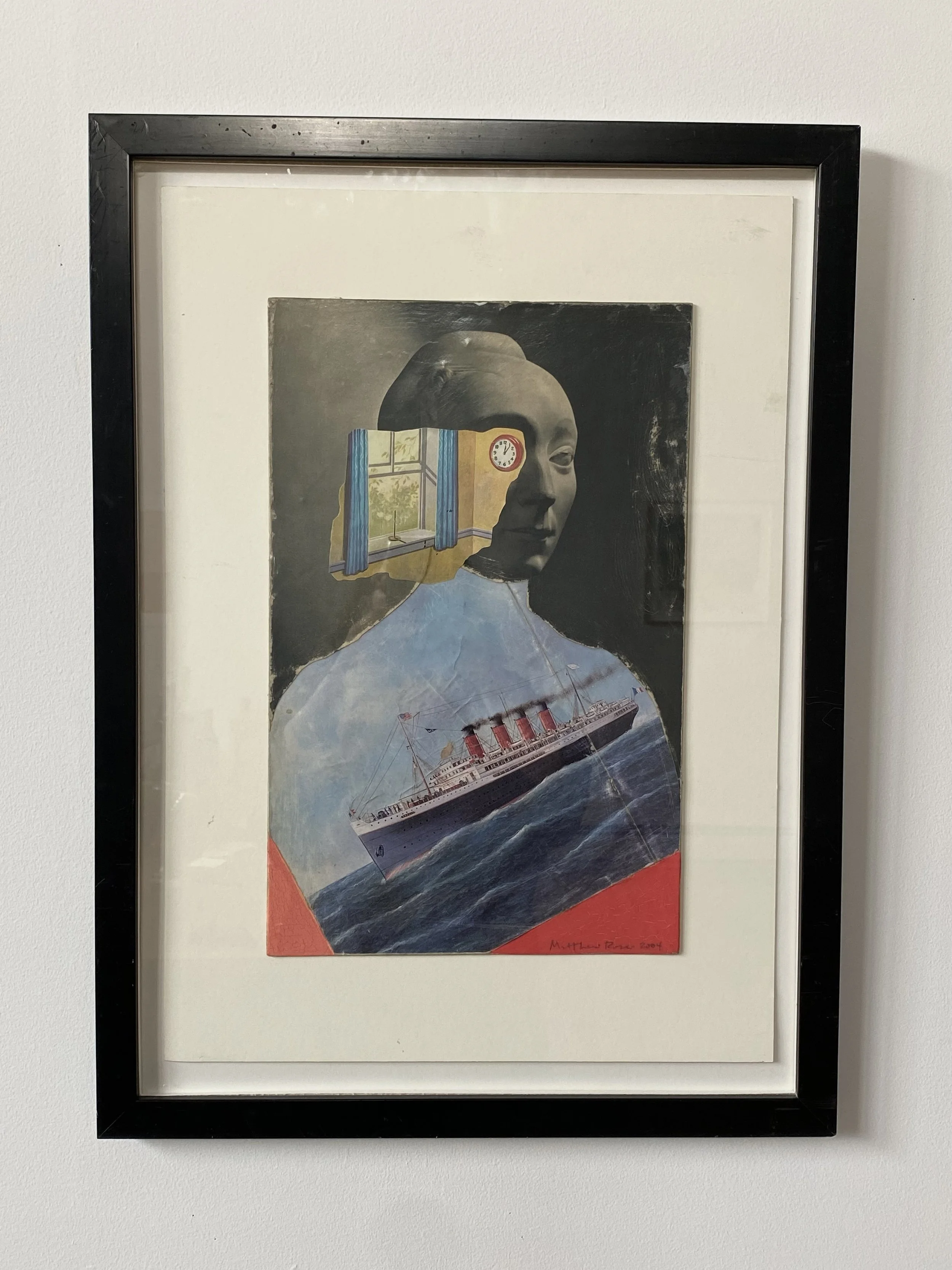 Matthew Rose, "12.05" 2004  Collage on cardboard, Framed. 
Auction price no longer available