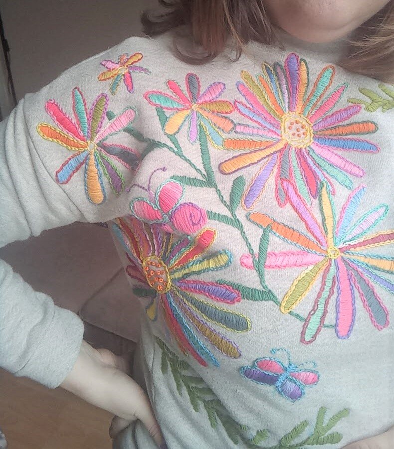 One of a kind embroidery pieces .