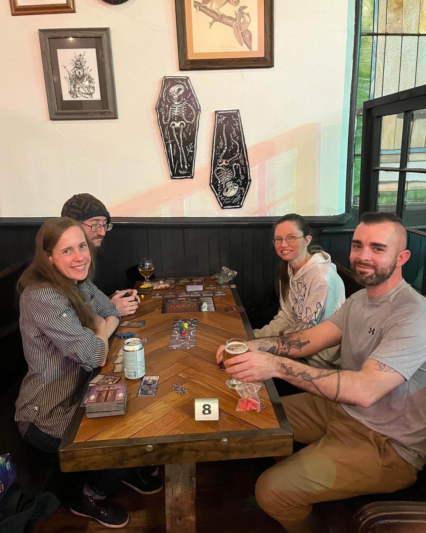 Game night @noblecreaturebeer 🍻
Introduced a lot of games to people new to the modern board gaming hobby!
Top three games played last night. 

1. Dracula vs Van Helsing - 2 player trick taking game and the pair loved it!
2. Point Salad - Quick 2 pla