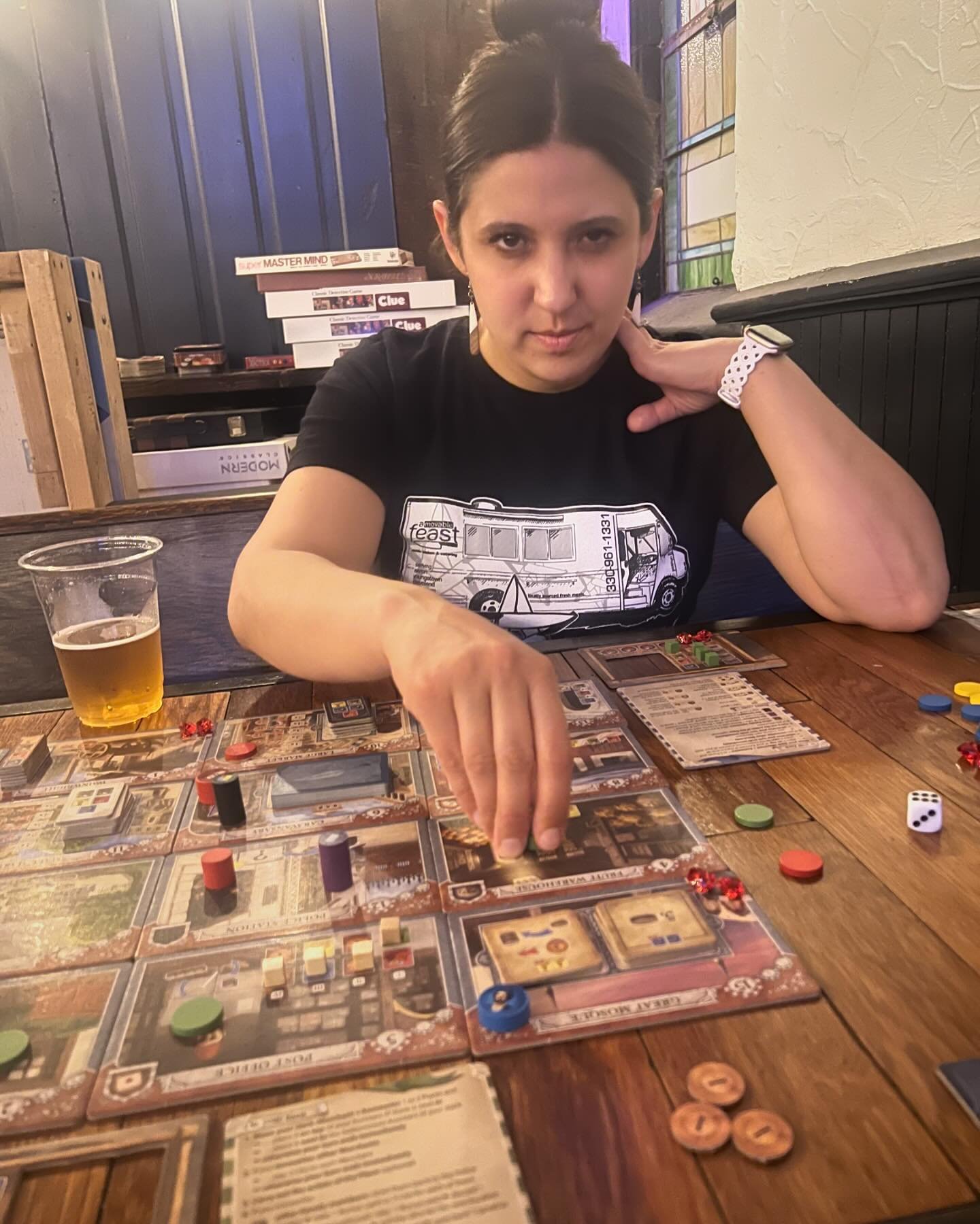 Last night at @noblecreaturebeer was all about Istanbul. Even though Kristina&rsquo;s a bit salty about her loss, we both can&rsquo;t wait to dive back into this captivating game soon! With its clever mechanics and nail-biting competition, Istanbul k