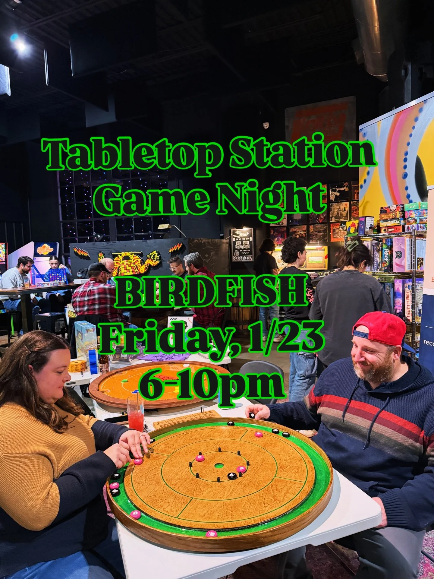 Show Up. Play Games. Connect.

Tabletop Station Game Night @birdfishbrew 
FRIDAY &bull; Jan. 23rd &bull; 6-10pm

@smokeworxstreetcuisine 🍻